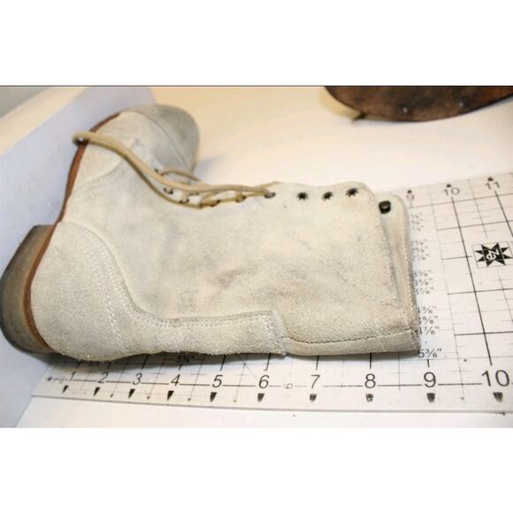 AllSaints EUR 38 US 8 Gray Suede Cuffed Zip Up Ankle Boots - Picture 7 of 7